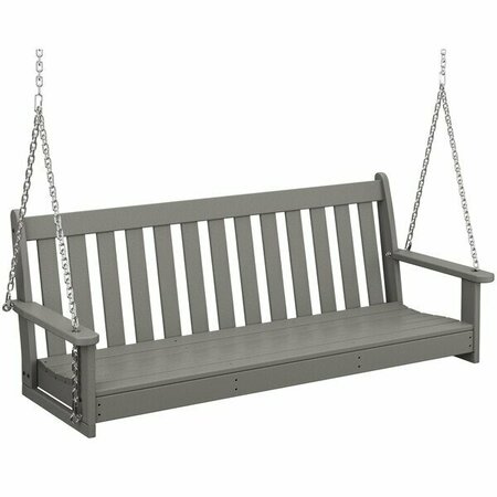 POLYWOOD Vineyard Slate Grey Porch Swing 633GNS60GY